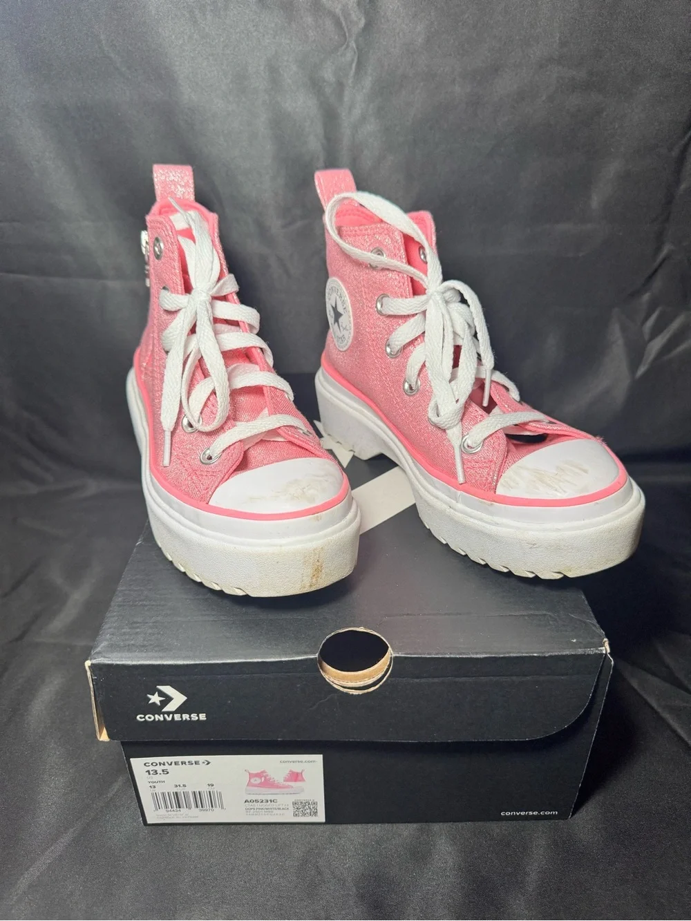 Chuck Taylor All Star Lugged Lift Platform Prism Glitter ✨ High Top Shoe